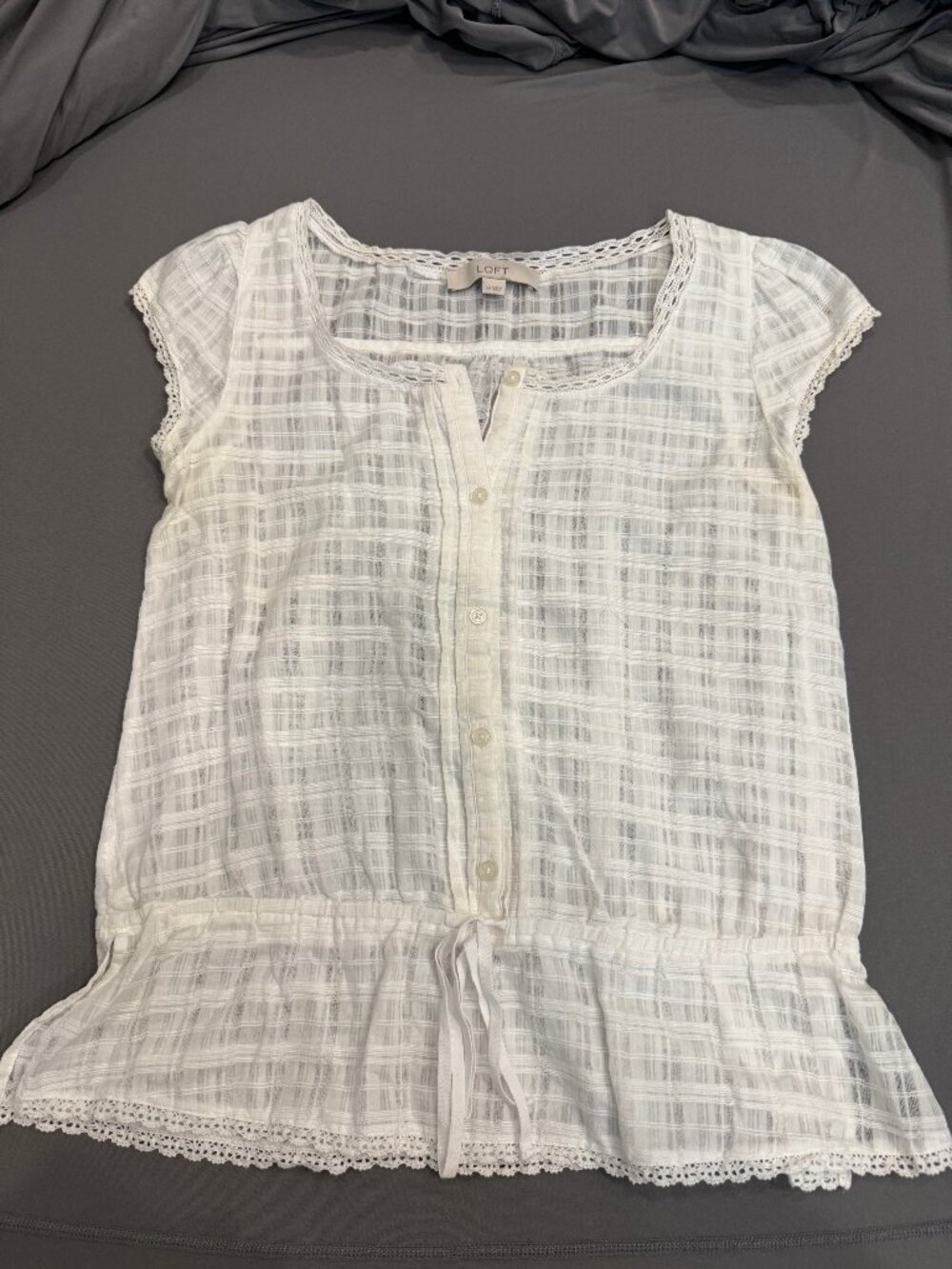 Loft XS Eyelet Summer Tunic
